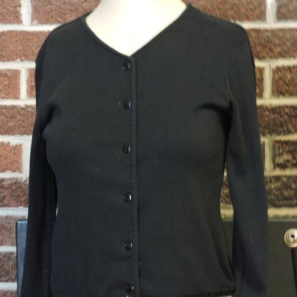 LIMITED TOO snap front top  sz 14/Large ...  black - Picture 2 of 6